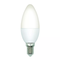LED-C37-6W/6500K/E14/FR/SLS Лампа светодиодная. Форма "свеча", матовая. Дневной свет (6500K). ТМ Volpe