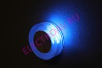 FL55SH-RD BLUE (С ДРАЙВЕРМ В КОМПЛЕКТЕ) Светодиодный круглый светильник, встраиваемый в стену,  голубой оттенок, 1*1W CREE XP-E, 220V/1W, 50-60Hz, 100