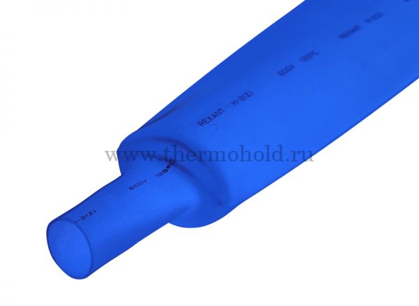 Термоусаживаемая трубка REXANT 50,0/25,0 мм, синяя, упаковка 10 шт. по 1 м