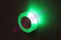 FL55SH-RD GREEN (С ДРАЙВЕРМ В КОМПЛЕКТЕ) Светодиодный круглый светильник, встраиваемый в стену,  зеленый оттенок, 1*1W CREE XP-E, 220V/1W, 50-60Hz, 10