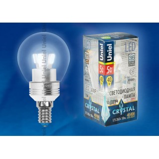 LED-G45P-5W/NW/E14/CL ALC02SL Лампа светодиодная пятилепестковая. Форма "шар", прозрачная колба. Материал корпуса алюминий. Цвет свечения белый. Серия