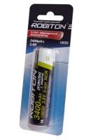 Аккумулятор ROBITON 3.4/Li18650 (NCR18650B) с защитой с высоким контактом BL1