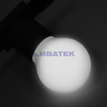 Изображение Лампа-шар для новогодней гирлянды "Белт-лайт"  DIA 45 3 LED е27  Белая   Neon-Night  интернет магазин Иватек ivatec.ru