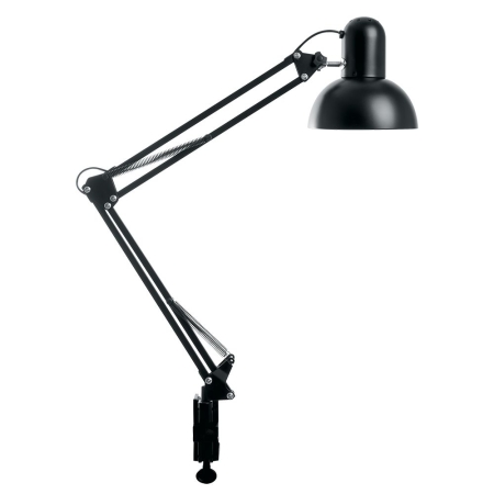Изображение Светильник настольный под лампу E27, max 60W, 230V на струбцине, черный, DE1430  интернет магазин Иватек ivatec.ru