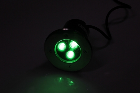 Изображение G-MD106-G грунтовой LED-светильник зеленый D120, 3W, 12V, 195Lm,(40шт/кор)  интернет магазин Иватек ivatec.ru