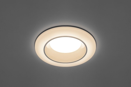 Изображение Светильник светодиодный с подсветкой, AL605, 6W, 480 Lm, 3000К, белый  интернет магазин Иватек ivatec.ru