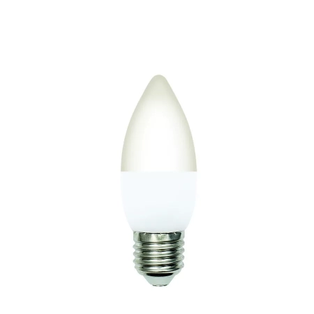 Изображение LED-C37-6W/3000K/E27/FR/SLS Лампа светодиодная. Форма "свеча", матовая. Теплый белый свет (3000K). ТМ Volpe  интернет магазин Иватек ivatec.ru