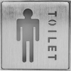 Изображение Аккумуляторная вывеска, EL53 1 LED  AC "Туалет мужской" синий 110*110*20 мм, серебристый  интернет магазин Иватек ivatec.ru