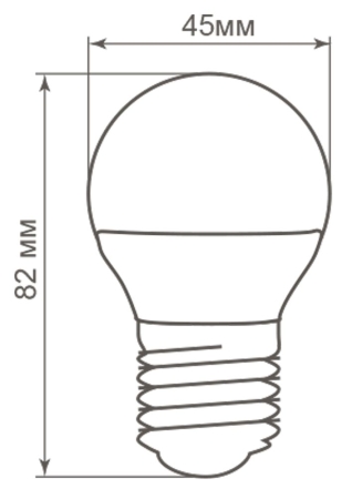 Изображение Лампа светодиодная  G45, LB-38 (5W) 230V E27 4000K G45  интернет магазин Иватек ivatec.ru