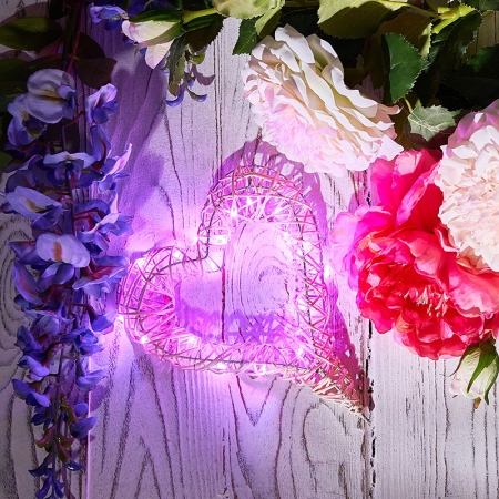 Изображение Гирлянда новогодняя светодиодная "Роса", 2 м, 20 диодов, цвет розовый  интернет магазин Иватек ivatec.ru