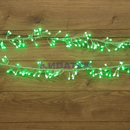 Изображение Гирлянда новогодняя "Мишура LED"  3 м  288 диодов, цвет зеленый  интернет магазин Иватек ivatec.ru