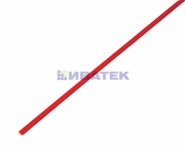 Термоусаживаемая трубка REXANT 2,5/1,25 мм, красная, упаковка 50 шт. по 1 м