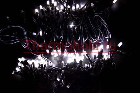 Изображение Гирлянда  "Дюраплей LED"  20м  200 LED  черный провод, мерцающий "Flashing" (каждый 5-й диод), диоды  интернет магазин Иватек ivatec.ru
