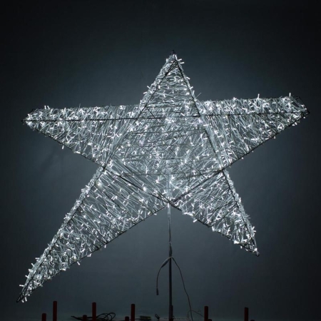 Изображение Верхушка световая из стеклонити Гагаринская звезда для елки 6-12м цвет синий 1м  интернет магазин Иватек ivatec.ru