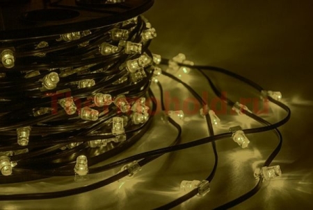 Изображение Гирлянда "LED Clip Light" 12V  шаг 150 мм, цвет диодов ТЕПЛЫЙ БЕЛЫЙ, Flashing (Белый)(упак 100м)  интернет магазин Иватек ivatec.ru