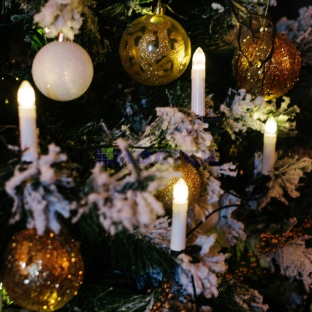 Изображение Гирлянда новогодняя "Свечи LED"  4 м, 20 диодов, цвет теплый белый  интернет магазин Иватек ivatec.ru