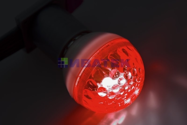 Лампа-строб для новогодней гирлянды "Белт-лайт"  E27, D50mm,  Красная  Neon-Night