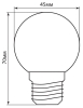 Изображение Лампа светодиодная декоративная (для гирлянд), LB-37 (1W) 230V E27 синий для белт лайта G45  интернет магазин Иватек ivatec.ru