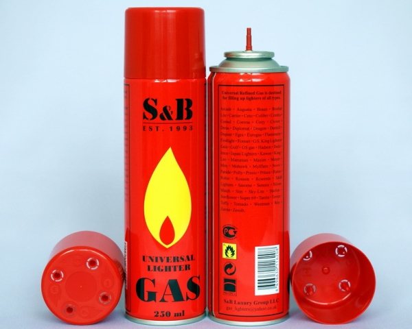 Газ, для заправки зажигалок, горелок S&B (100мл).