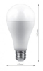 Изображение Лампа светодиодныя A60 серия SBA, SBA6525 25W 6400K 230V E27 A65  интернет магазин Иватек ivatec.ru