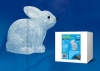 Изображение Светящаяся новогодняя фигура "Кролик". ULD-M2724-032/STA WHITE IP20 RABBIT  интернет магазин Иватек ivatec.ru