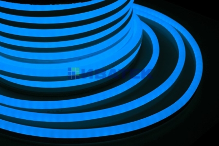 Изображение Гибкий неон светодиодный, постоянное свечение, синий, 220В, 4Вт/м, бухта 50м  интернет магазин Иватек ivatec.ru