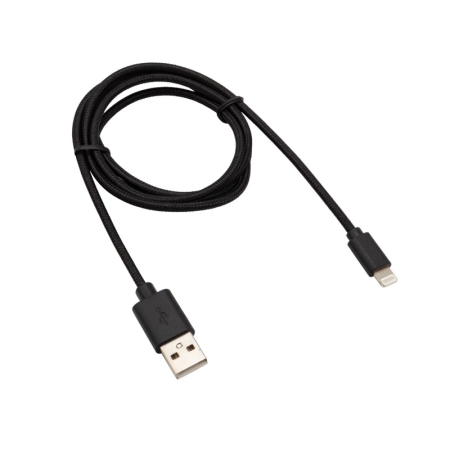 Изображение Кабель REXANT USB-Lightning 1 м, черная нейлоновая оплетка  интернет магазин Иватек ivatec.ru