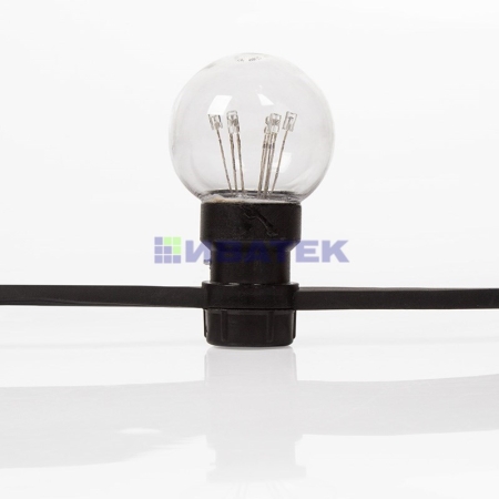 Изображение Гирлянда LED Galaxy Bulb String 10м, черный каучук, 30 ламп*6 LED мульти, влагостойкая IP54  интернет магазин Иватек ivatec.ru