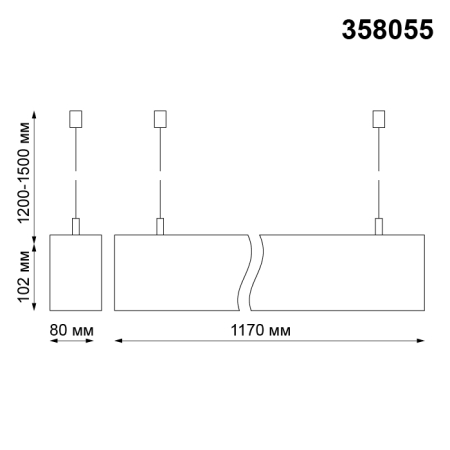Изображение 358055 NT19 053 белый Подвесной светильник IP20 LED 4000К вверх 20W + вниз 30W 220V ITER  интернет магазин Иватек ivatec.ru