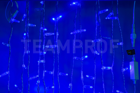 Изображение Светодиодная гирлянда нить 10м, 24В, флэш, прозрачный провод, синяя  интернет магазин Иватек ivatec.ru