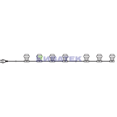 Изображение Готовый набор: "Евро Belt Light" 2 жилы шаг 40 см, Теплые Белые LED лампы (6 LED)(упак 100м)  интернет магазин Иватек ivatec.ru