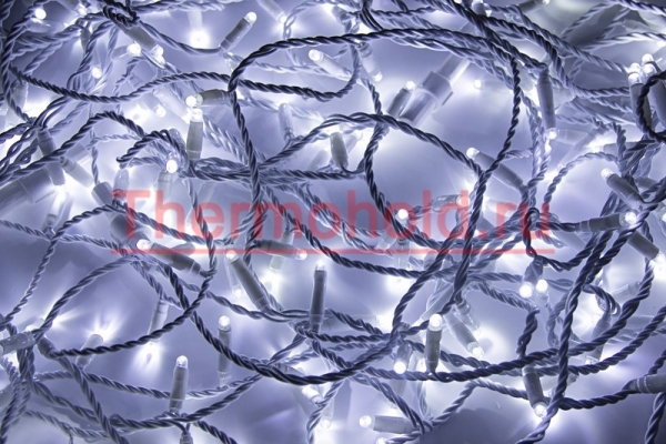 Гирлянда новогодняя  "Дюраплей LED"  20м  200 LED  белый провод, белая   NEON-NIGHT