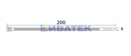 Изображение Хомут-стяжка нейлоновая многоразовая REXANT 200x7,5 мм,белая, упаковка 100 шт.  интернет магазин Иватек ivatec.ru