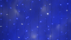 Изображение Светодиодный занавес с белым бликующим диодом 2x3м, прозр. пр., синий  интернет магазин Иватек ivatec.ru