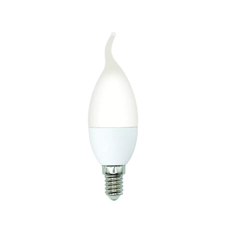 Изображение LED-CW37-6W/4000K/E14/FR/SLS Лампа светодиодная. Форма «свеча на ветру», матовая. Белый свет (4000K). ТМ Volpe  интернет магазин Иватек ivatec.ru
