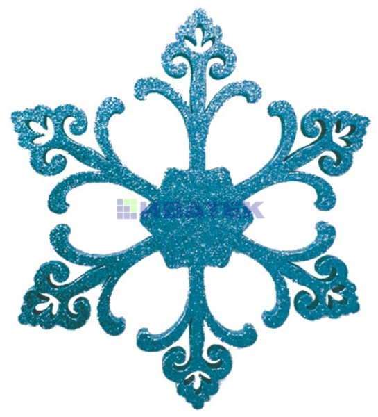 Изображение Елочная фигура "Снежинка "Морозко", 66 см, цвет синий  интернет магазин Иватек ivatec.ru