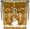 Изображение Светильник точечный "Basic Crystal", JD59 JCD9 35W G.9 прозрачный-золотой, хром  интернет магазин Иватек ivatec.ru