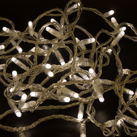 Изображение Гирлянда «Нить» 10 м, 200 LED, прозрачный ПВХ, цвет свечения теплый белый с эффектом мерцания (каждый 5-й) NEON-NIGHT  интернет магазин Иватек ivatec.ru