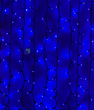 Изображение 04-024 Светодиодный занавес 2x2м, черн. пр., синий  интернет магазин Иватек ivatec.ru
