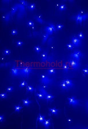 Изображение Гирлянда "Светодиодный Дождь" 1,5х1м, свечение с динамикой, прозрачный провод, 230 В, диоды СИНИЕ  интернет магазин Иватек ivatec.ru