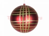 Изображение Елочная фигура "Шар в клетку" 30 см, цвет красный мульти  интернет магазин Иватек ivatec.ru