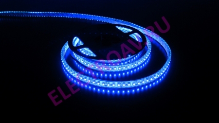 Изображение FLEX-SWP5600В-B Гибкая LED полоса на белой основе, цвет синий, 120светодиодов/м,  5м/уп., DC12V, 9.6W/м, 5м/10мм, IP67  интернет магазин Иватек ivatec.ru