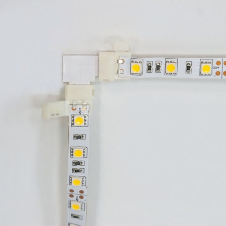 Изображение LD185 Комплект L коннекторов  с соединителем для светодиодной ленты (5050/10мм) (мин упак 10шт)  интернет магазин Иватек ivatec.ru