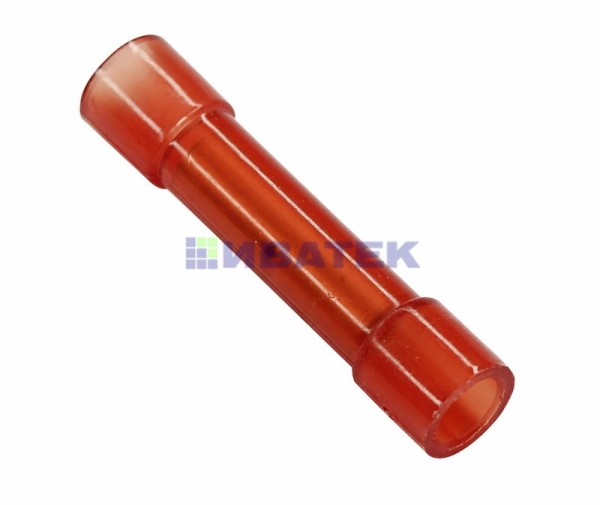 Соединительная гильза изолированная L-27.3 мм нейлон 0.5-1.5 мм² (ГСИ(н) 1.5/ГСИ-н 0,5-1,5) красная REXANT  уп 100шт