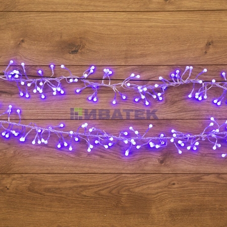 Изображение Гирлянда новогодняя "Мишура LED"  6 м 576 диодов, цвет синий  интернет магазин Иватек ivatec.ru