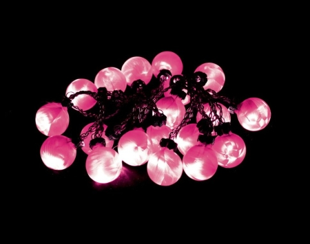 Изображение Гирлянда фигурная от батареек  "шарики стекло 3 см", CL550, цвет стекла: красный, 20 LED белый,батарейки 2*АА,2м+0.5м, IP20  интернет магазин Иватек ivatec.ru