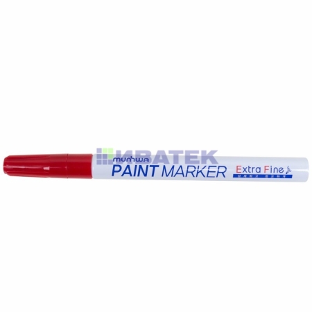 Изображение Маркер-краска MunHwa «Extra Fine Paint Marker» 1 мм, красная, нитрооснова уп 12шт  интернет магазин Иватек ivatec.ru
