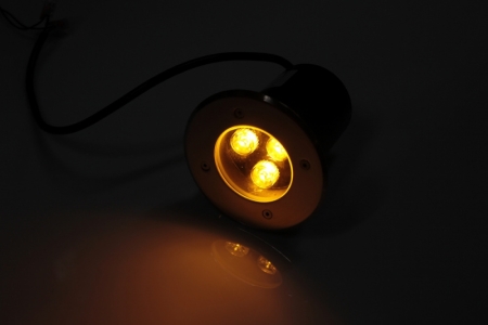 Изображение G-MD106-Y грунтовой LED-светильник желтый D120,  3W, 12V, 120Lm,(40шт/кор)  интернет магазин Иватек ivatec.ru