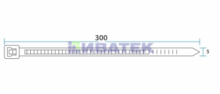Изображение Хомут-стяжка кабельная нейлоновая REXANT 300 x4,8мм, белая, упаковка 100 шт.  интернет магазин Иватек ivatec.ru