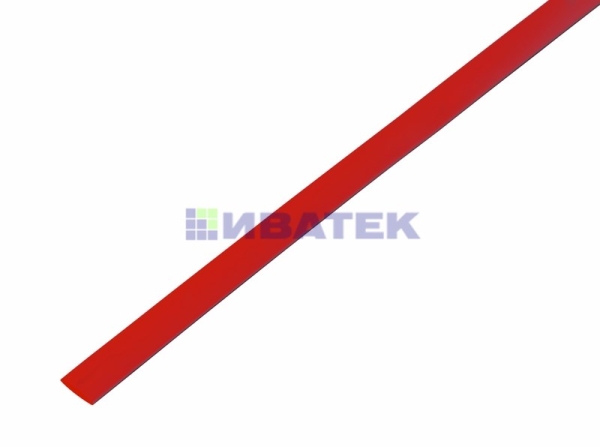 Термоусаживаемая трубка REXANT 5,0/2,5 мм, красная, упаковка 50 шт. по 1 м